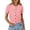 Pink, variant on PRETTYGARDEN Womens Casual Summer Short Sleeve Cardigans Button Down Knitted Sweater Basic Crew Neck Crop Tops