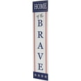 thumbnail image 5 of Northlight Patriotic "Home of the Brave" Wooden Porch Board Sign Decoration - 36", 5 of 7