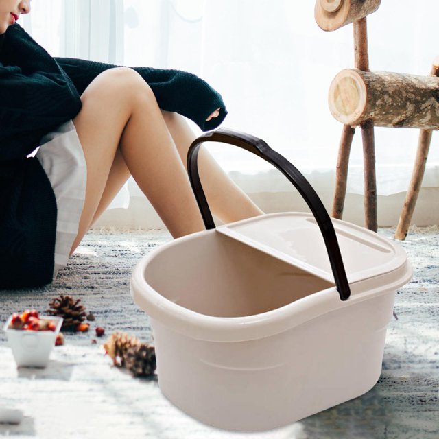 Lavabo para pies Perfecl portátil de 12 l con soporte para teléfono 30 cm para hotel