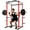 Black and Red, variant on Power Cage, Squat Rack for Home Gym, 1100LB Capacity Power Rack with Pull-Up Bar, Adjustable Safety Bars, Strength Training for Home Gym，Black