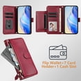 thumbnail image 5 of For Xiaomi Poco F7 Pro 5G Xiaomi Poco F7 Ultra 5G Case Zipper Pocket Multiple Card Slots Leather Pho, 5 of 5