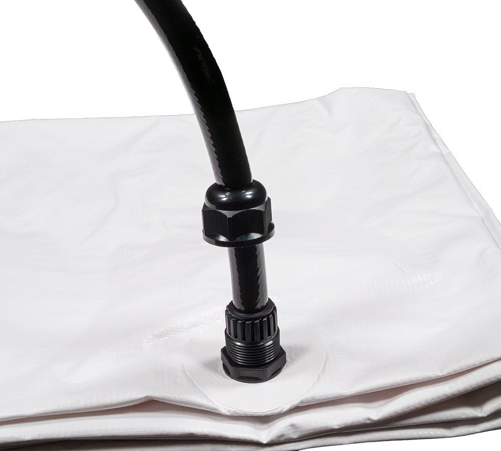 7' x 7' White Drain Tarp - Vinyl Coated Material Ceiling Roof Leak