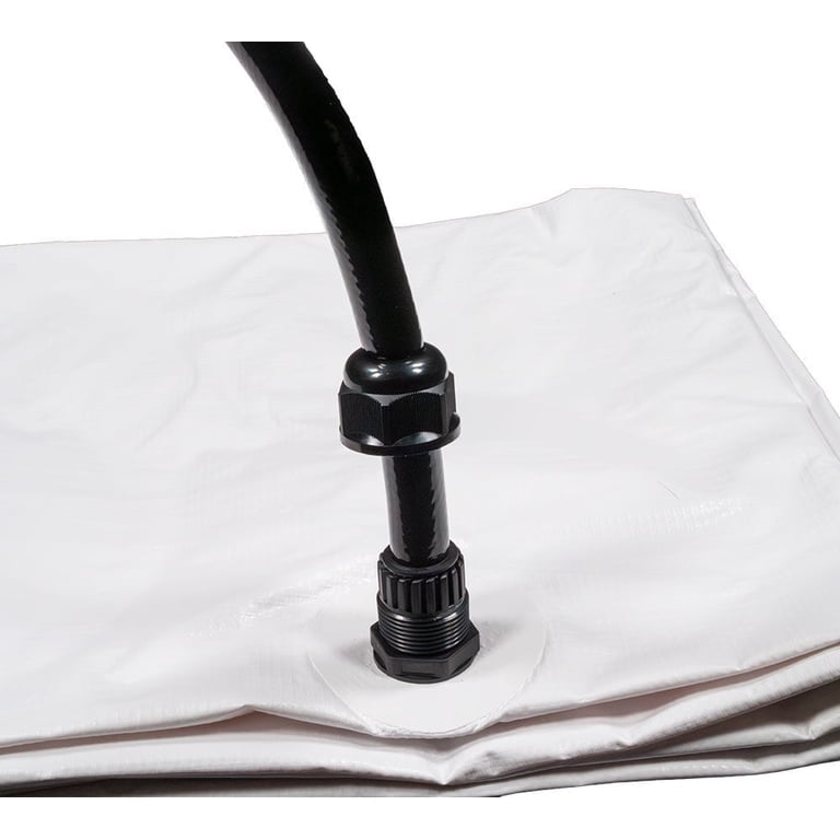7' x 7' White Drain Tarp - Vinyl Coated Material Ceiling Roof Leak