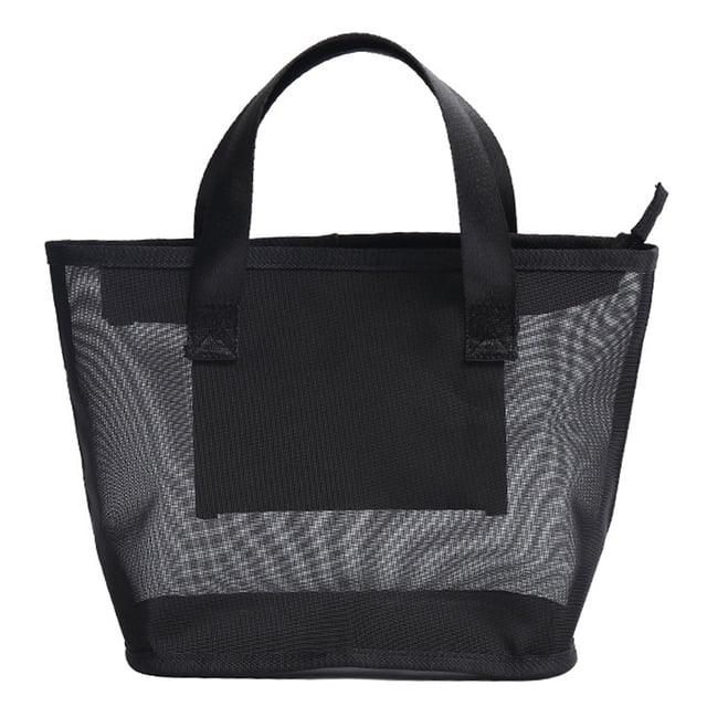 Mesh Toiletry Pouch Large Capacity Mesh Cosmetic Travel Bag Makeup Organizer Bag