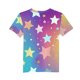 thumbnail image 4 of Blusas y camisas de manga corta con cuello redondo Camiseta estampada de manga corta con estampado de estrellas para niños Cuello redondo Manga corta Casual Versátil Para niñas Top de poliéster, 4 of 5