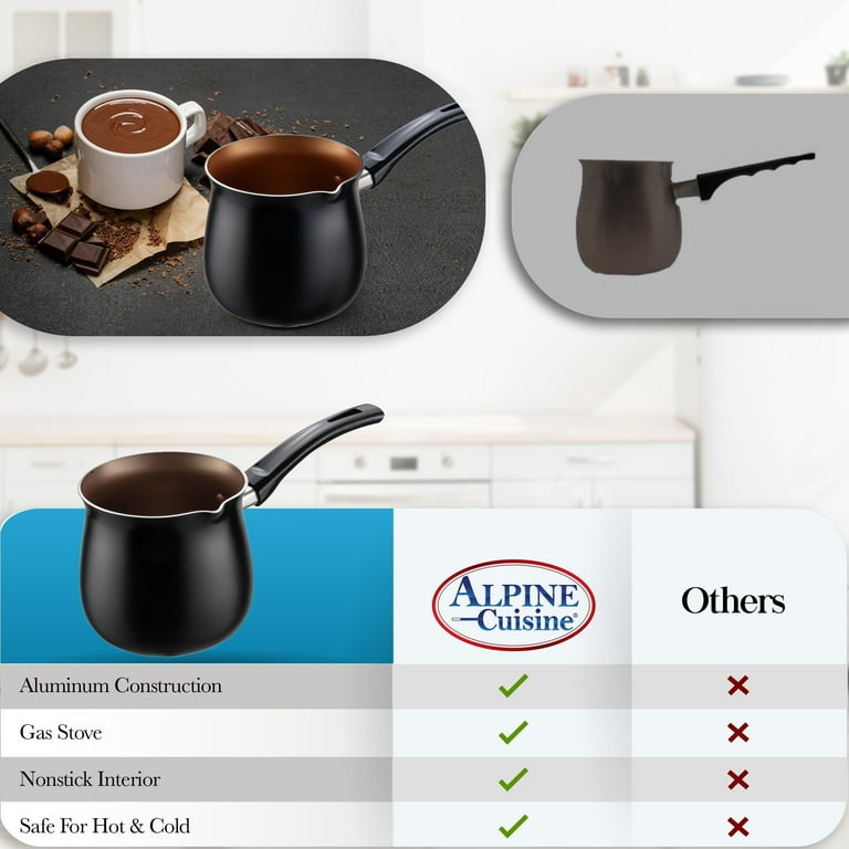 Alpine Cuisine Coffee Warmer 20oz with Heat Resistant Bakelite Handle