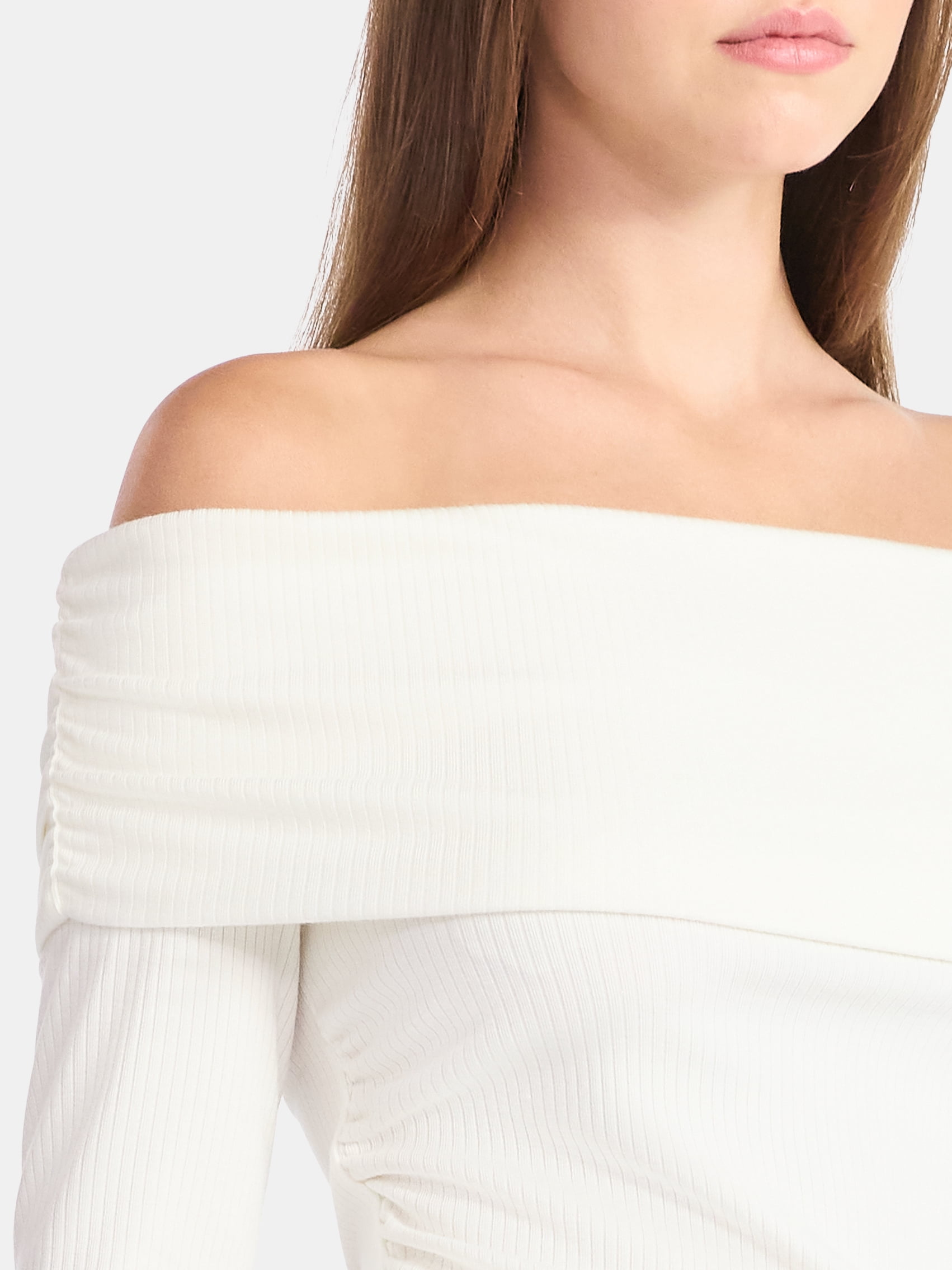No Boundaries Off The Shoulder Top with Long Sleeves, Women’s