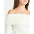 thumbnail image 4 of No Boundaries Off The Shoulder Top with Long Sleeves, Women’s, 4 of 5