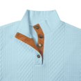 thumbnail image 4 of pstuiky camisetas de manga larga para hombre, Suéter de hombre con botones, color liso, cuello alto, mangas largas y cuadrados pequeños Tops de talla grande para hombre m, 4 of 4