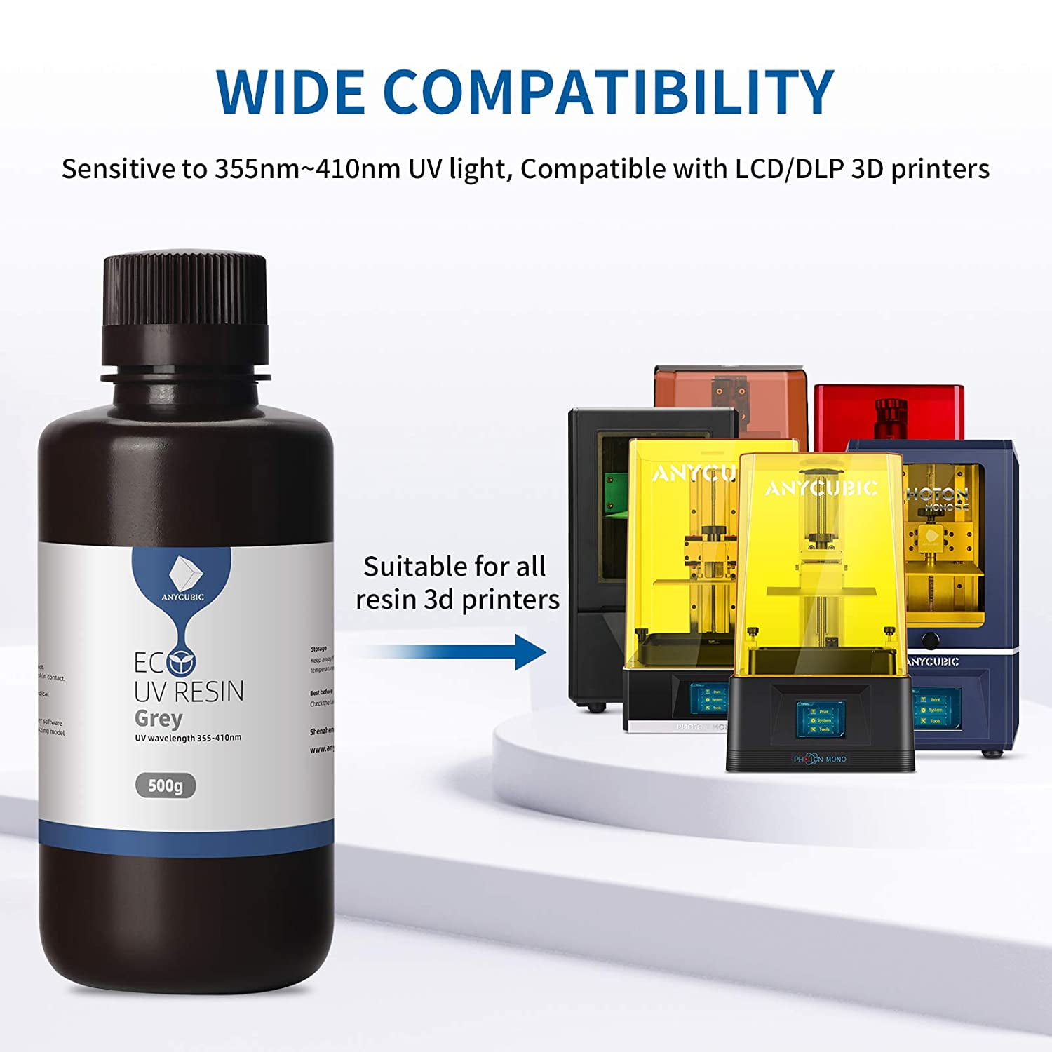 Buy 3 Pay 2】ANYCUBIC 500G/1KG ECO UV Resin 405nm For LCD/SLA 3D Printer