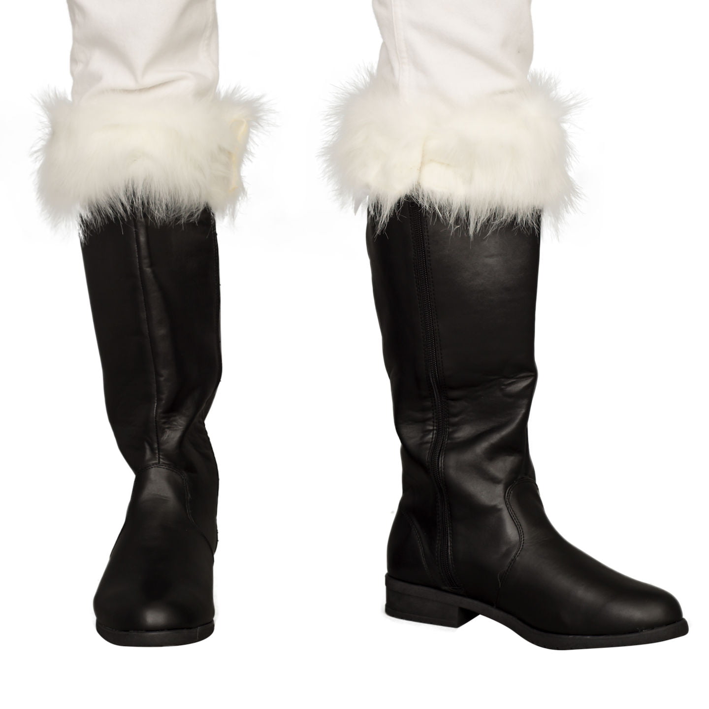 Adult Halloween Christmas Santa Claus Costume Black Boots 