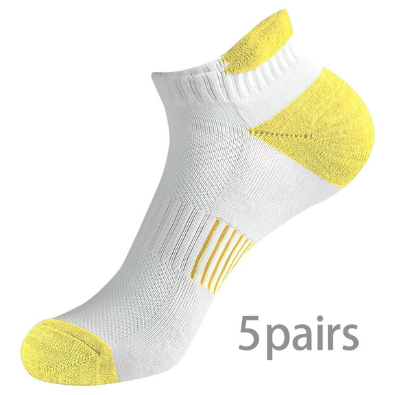 TELOLY 5Pairs Ankle Socks for Women,Womens No Show Socks Size 7-9,Cotton Low Cut Socks