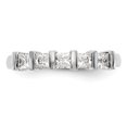 thumbnail image 4 of Solid 14K White Gold Five Stone Diamond Wedding Band Ring Size 8.5 (.25 cttw.), 4 of 7