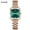 Green, variant on Women's Square Quartz Watch – Rose Gold Stainless Steel, Waterproof, Date Display
