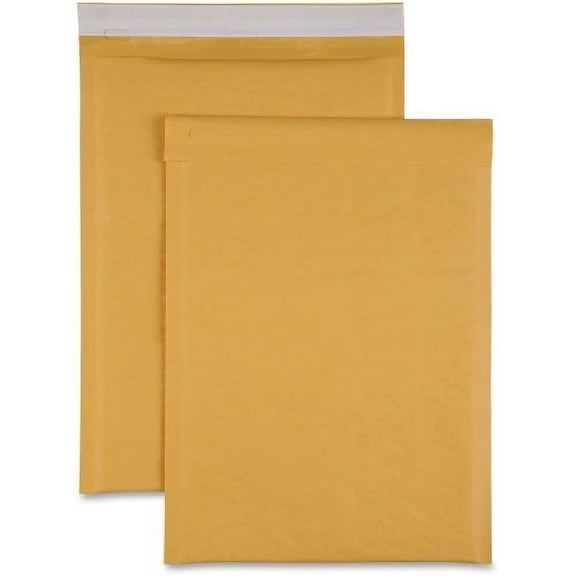 Sparco Size 4 Bubble Cushioned Mailers Bubble - #4 - 9 1/2" Width x 14 1/5" Length - Self-sealing - Kraft - 100 / Carton - Kraft