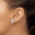 thumbnail image 3 of Auriga Fine Jewelry 14K White Gold Satin Fancy Stud Earrings for Women (L- 7mm, W- 6mm), 3 of 6