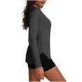 thumbnail image 4 of DAFEI Haut de Sport pour Femmes à Manches Longues, Col Rond, Séchage Rapide, Vêtement de Protection contre le Soleil, Randonnée et Course, 4 of 7