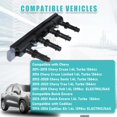 thumbnail image 2 of Paquete de bobinas de encendido RAWOK compatible con Chevy Cruze Sonic Trax Volt Cadillac ELR Buick Encore 1.4 L Turbo, 2 of 7
