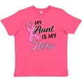 thumbnail image 3 of Inktastic My Aunt is my Hero- Breast Cancer Awareness Youth T-Shirt, 3 of 5