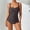 #244-Dark Gray, variant on Women's One Piece Swimsuit Ruched Tummy Control Bathing Suits Vintage Retro Push Up Swimwear