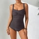 thumbnail image 1 of Traje de baño de una pieza para mujer, bikini informal y de moda de color sólido con cordones, traje de baño de moda playera para mujer, trajes de baño de una pieza para mujer, trajes de baño para muj, 1 of 7