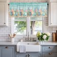 thumbnail image 2 of Summer Beach Valances for Windows Green Ocean Colorful Coral Shell Seaweed Starfish Sandy Valance Curtains Rod Pocket Bathroom Small Window Treatments for Kitchen Living Room Bedroom, 42"x12", 2 of 7