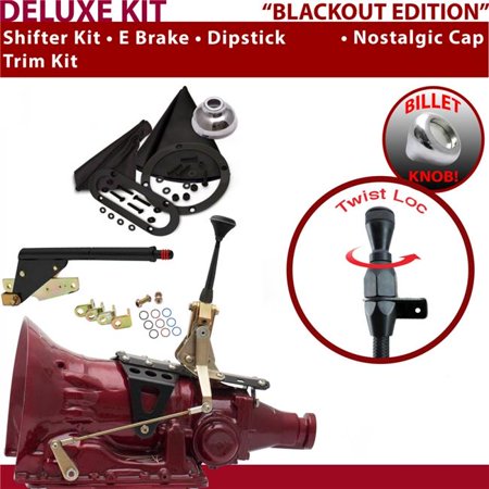 American Shifter C6 Shifter Kit Black 6 in. E Brake Trim Kit Dipstick for EB763