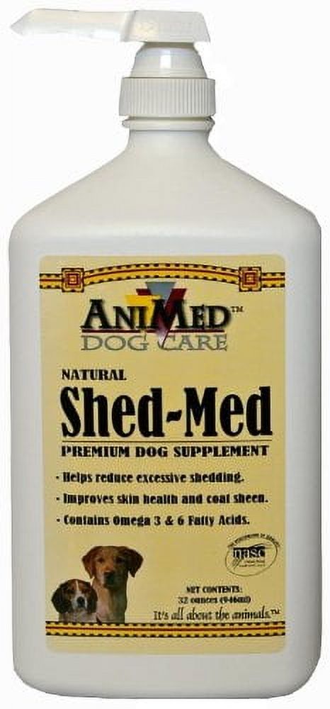 AniMed Shed-Med Skin and Coat Supplement for Dogs, 32-Ounce