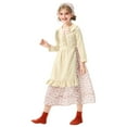 thumbnail image 2 of EnJoCho Girls Pion𝖾er Prairie Dress 𝖥loral 𝖢olonial Tutu Dress with Apron & Bonnet for Halloween Par𝗍y 3-12 Years, 2 of 9