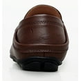 thumbnail image 4 of Go Tour Men's Premium Genuine Hand-made Leather Casual Slip on Loafers Breathable Driving Shoes Fashion Slipper A Dark Brown 9/43, 4 of 8