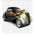 thumbnail image 3 of Ambesonne Vintage Shower Curtain, Retro 40s Drag Car, 69"Wx70"L, Grey Orange, 3 of 3