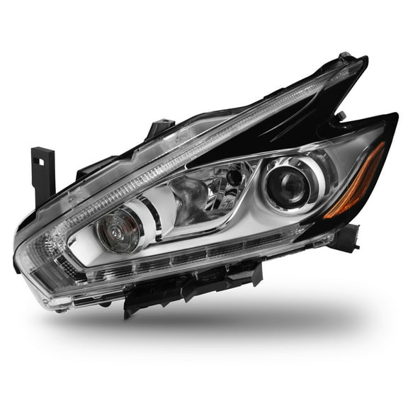 AKKON - Fits 2015-2016 Nissan Murano [LED DRL Running] Projector Chrome Headlight Driver Left Side Replacement 15 16