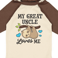 thumbnail image 4 of Inktastic My Great Uncle Loves Me with Sloth and Hearts Boys or Girls Long Sleeve Baby Bodysuit, 4 of 5