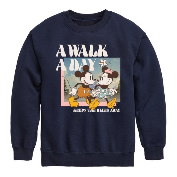 Disney - A Walk A Day Graphic Long Sleeve Fleece Sweatshirt