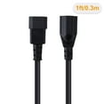 thumbnail image 2 of CableCreation [Lot de 10] Adaptateur d'Alimentation Standard 1 Pied 18AWG Réceptacle NEMA 5-15R vers IEC320 C14, 0.3m/noir, 2 of 9