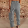 thumbnail image 5 of Lindreshi Cargo Pants Women Women Casual Solid High Waist Loose Pocket Straight Long Pants, 5 of 8