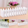 thumbnail image 2 of Coofit Picket Fence Planter Creative Wood Picket Fence Pot Artificial Plant Containers, 2 of 9