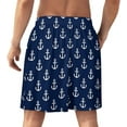 thumbnail image 2 of NICKSUN Shorts de Pyjama Amusants pour Hommes, Bas de Pyjama Doux avec Poches, Ancres, S, 2 of 6