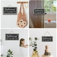 thumbnail image 7 of Bathroom Available In Use Hanging Wooden Sign Wood Bathroom Art Wall Decoration with Jute Twine Black Rustic Wooden Signs for Farmhouse Home Barthroom Decoration 11.8×5.9", 7 of 7
