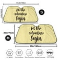 thumbnail image 3 of Fotbe Let The Adventure Begin1 Car Windshield Sunshade | Sun Visor Protector Front Window Shade, Keeps Out UV Rays, Keeps Your Vehicle Cool-Small, 3 of 7