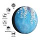 thumbnail image 4 of Balery Hanging Orchids Floral Blue Cubiertas para Neumáticos - Protector Resistente para Neumáticos de Camioneta, SUV, Remolque, Camper y RV-14 inch, 4 of 6