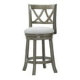 thumbnail image 2 of Home Square 25" Upholstered Rubber Wood Swivel Stool in Antique Gray - Set of 2, 2 of 2
