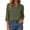Army Green, variant on Women Stand Collar Split Neck Half Placket Elbow Sleeve Relaxed Fit Side Pocket Solid Tone Casual Transitional Season Layering Blouse Assorted Tone Selection Option (Army Green,L)