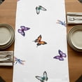 thumbnail image 5 of Table Runners 72 Inches Long Dress Scarves, Spring Flowers Farmhouse Kitchen Table Runner, Coffee Tablerunners, Watercolor Butterfly Dragonfly Daisy Country 16x72 Inch, 5 of 9