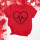 thumbnail image 2 of Tops Cortos para las Mujeres Manga Corta Cuello Tripulación Día de San Valentín Impreso Casual Vintage Gráfico Tee Camiseta Ligera para el Uso Diario, Primavera Superior de las Mujeres para el Verano, 2 of 8