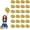 Gold+Silver, variant on 24 PCS pom poms Cheerleading,13.8inch Sports Team Spirits Cheering Squad Dance Training with Handle