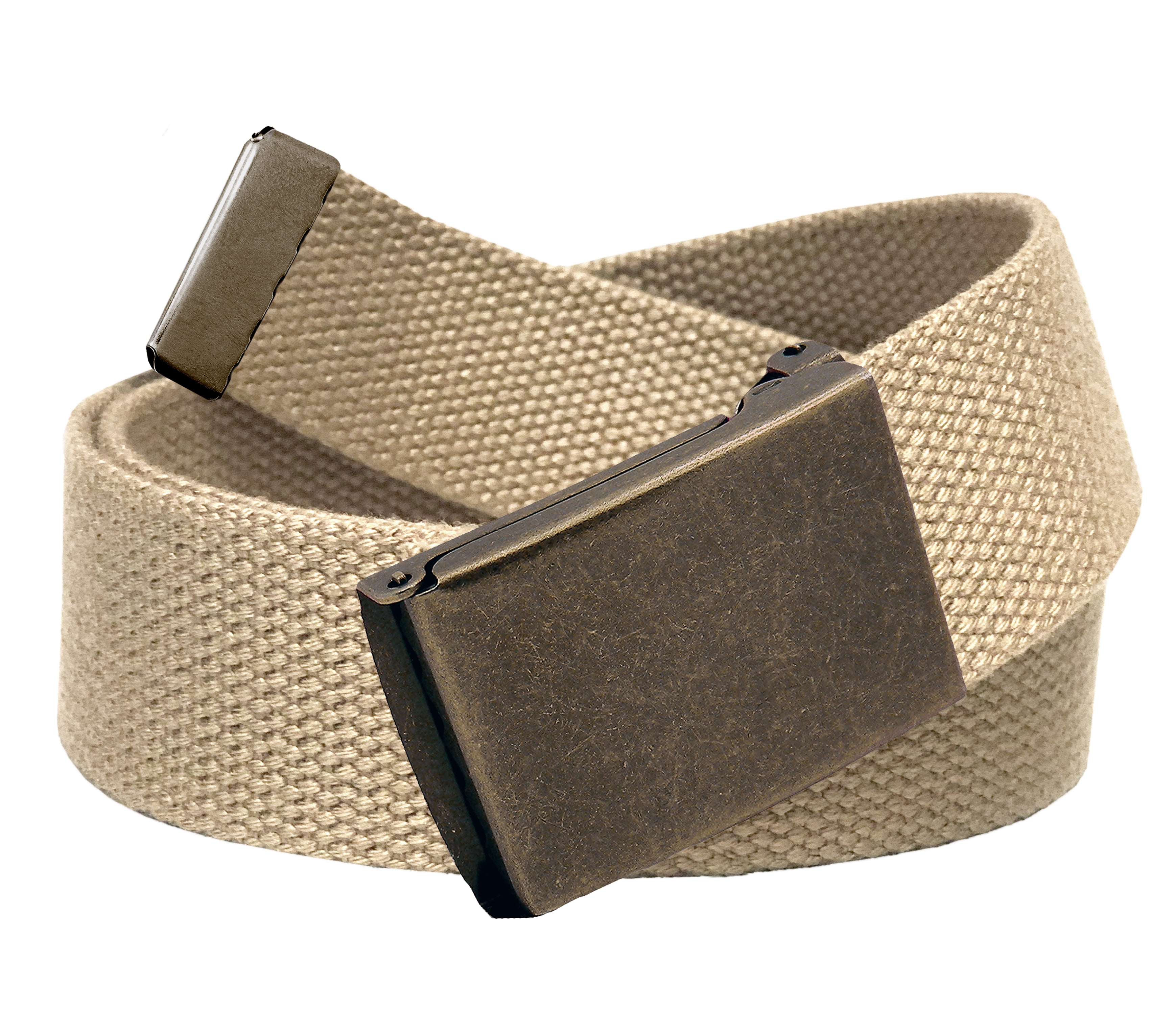 Build A Belt Men's Golf Belt in 1.5 Antique Gold Flip Top Buckle with