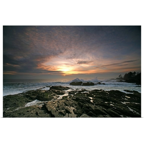 Great BIG Canvas | "Sunset Over Botany Bay, British Columbia, Canada" Art Print - 36x24