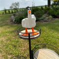thumbnail image 3 of Estatua de jardín Gladyell divertida con el dedo medio de un pato de resina, 17 cm, 3 of 5