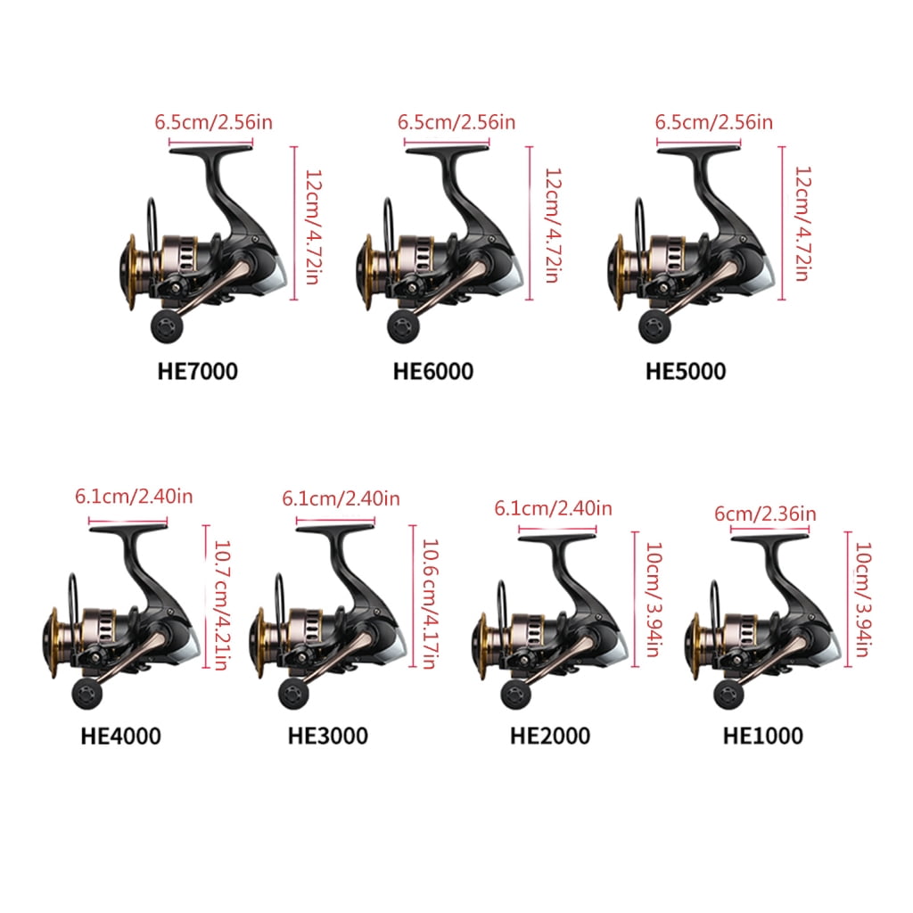 WINDLAND HE1000-7000 Reel 5.2:1 Gear Ratio Fishing Reel 22LBs Drag
